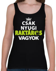 printfashion Csak nyugi raktárosvagyok! - Női atléta - Fekete (4880968)