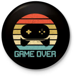 printfashion Game Over - Kitűző, hűtőmágnes - Fekete (3632433)