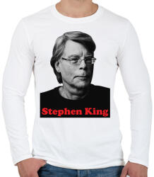 printfashion King portré - Férfi hosszú ujjú póló - Fehér (10977179)