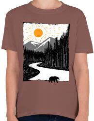 printfashion Vadon - Gyerek póló - Mogyoróbarna (258312)