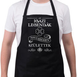 printfashion Az igazi legendák - Kötény - Fekete (4931317)