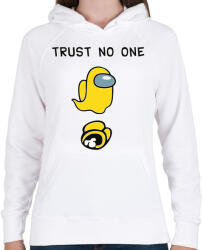 printfashion Among us Trust no one - Női kapucnis pulóver - Fehér (4141278)