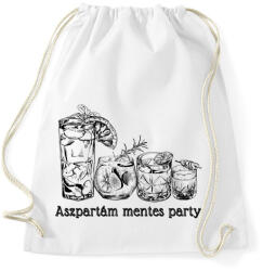 printfashion Aszpartám mentes party - Sportzsák, Tornazsák - Fehér (14069814)