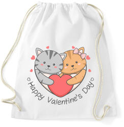 printfashion Macskás Valentin nap - Sportzsák, Tornazsák - Fehér (11885986)