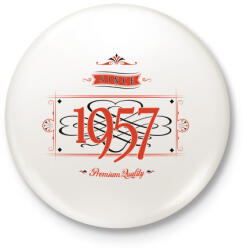 printfashion since-1957-red-black - Kitűző, hűtőmágnes - Fehér (3076503)