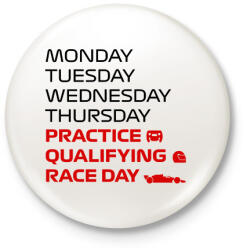 printfashion Forma 1 napok - Kitűző, hűtőmágnes - Fehér (16209679)