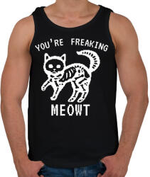 printfashion Freaking meowt - Férfi atléta - Fekete (7851774)