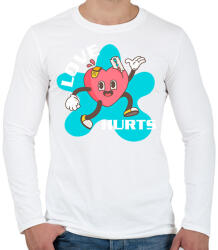 printfashion Szerelem fáj - Férfi hosszú ujjú póló - Fehér (15760055)