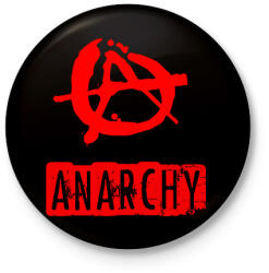 printfashion anarchy - Kitűző, hűtőmágnes - Fekete (3098133)