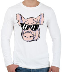 printfashion Malac - Férfi hosszú ujjú póló - Fehér (7526387)