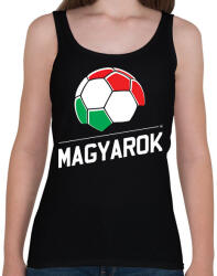 printfashion Magyar focis ajándék focis póló - Női atléta - Fekete (11383602)