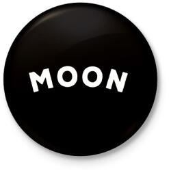 printfashion MOON - Kitűző, hűtőmágnes - Fekete (3102260)