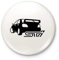 printfashion Subaru STi - Kitűző, hűtőmágnes - Fehér (3083247)