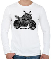 printfashion yamaha mt4 - Férfi hosszú ujjú póló - Fehér (2927544)
