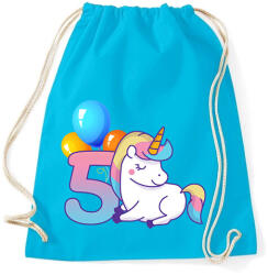 printfashion 5 éves Unikornis hercegnőknek! - Sportzsák, Tornazsák - Surf blue (2875054)