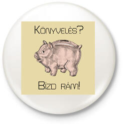 printfashion Könyvelés? Bízd rám! - Kitűző, hűtőmágnes - Fehér (6543593)