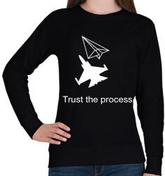 printfashion Trust the process - Női pulóver - Fekete (16753790)
