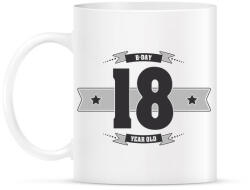 printfashion b-day-18-dark-lightgrey - Bögre - Fehér (790519)