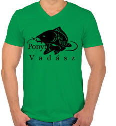 printfashion Ponty vadász - Férfi V-nyakú póló - Zöld (2453851)