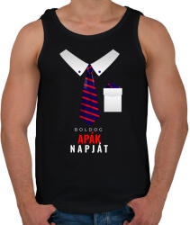 printfashion Apák napja Elegance - Férfi atléta - Fekete (2597634)