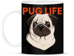 printfashion PUG LIFE - Bögre - Fekete (11284042)