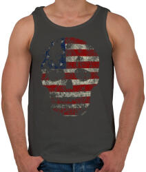 printfashion Amerikai koponya - Férfi atléta - Sötétszürke (34864)
