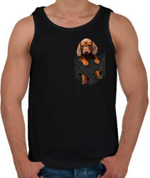 printfashion Tacskó a zsebben - Férfi atléta - Fekete (5586141)