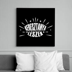printfashion Keresztanya leszek - Vászonkép - Fekete (12688103)