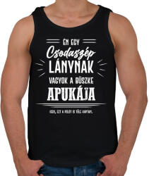 printfashion Büszke apuka - Lány - Férfi atléta - Fekete (7124795)