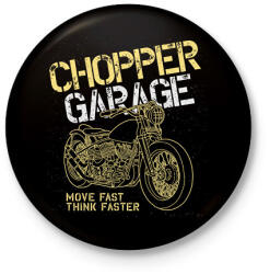 printfashion chopper - Kitűző, hűtőmágnes - Fekete (13726470)