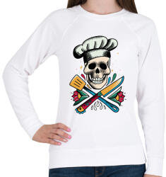 printfashion Szakács koponya - Női pulóver - Fehér (13243349)