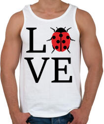 printfashion Love katicabogár - Férfi atléta - Fehér (15956326)
