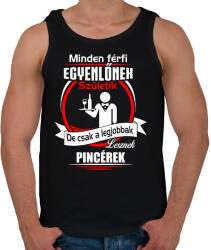 printfashion Legjobbak lesznek pincérek - Férfi atléta - Fekete (1974482)