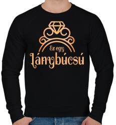 printfashion Ez egy lánybúcsú - Férfi pulóver - Fekete (7265128)