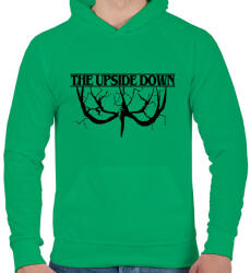 printfashion Th upside down fekete démon - Férfi kapucnis pulóver - Zöld (4608866)