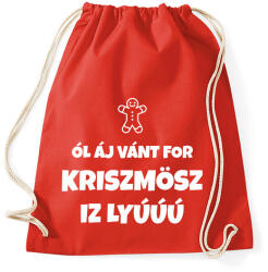 printfashion All I Want For Christmas - Sportzsák, Tornazsák - Piros (9952659)