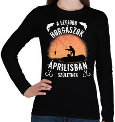 printfashion a legjobb horgászok - Női hosszú ujjú póló - Fekete (4985989)