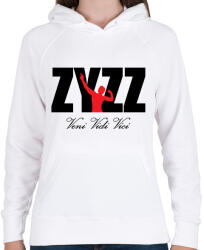 printfashion Zyzz - Veni Vidi Vici 2 - Fekete - Női kapucnis pulóver - Fehér (1581696)