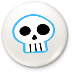 printfashion Sims skull - Kitűző, hűtőmágnes - Fehér (3083763)