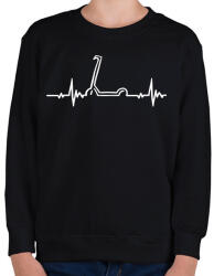 printfashion Scooter heart - Gyerek pulóver - Fekete (13820277)