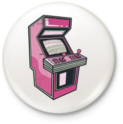 printfashion Retro gamer - Kitűző, hűtőmágnes - Fehér (11715497)