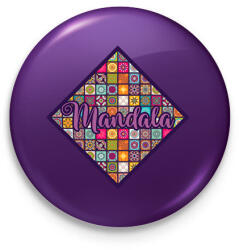 printfashion Mandalák - Kitűző, hűtőmágnes - Lila (14515927)