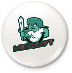 printfashion minecraft - Kitűző, hűtőmágnes - Fehér (11695374)