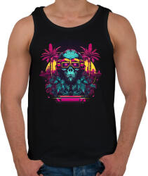 printfashion Cyberpunk majom - Férfi atléta - Fekete (14034550)