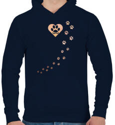 printfashion Tappancsok - Férfi kapucnis pulóver - Sötétkék (460430)