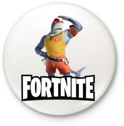 printfashion Fortnite Safety First Steve - Kitűző, hűtőmágnes - Fehér (16344771)