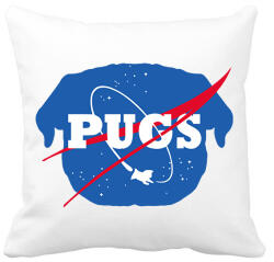 printfashion Nasa mopsz - Párnahuzat, Díszpárnahuzat - Fehér (2307167)