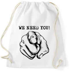 printfashion We need you - kellesz nekünk - Sportzsák, Tornazsák - Fehér (4657764)