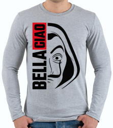 printfashion Bella ciao - Férfi hosszú ujjú póló - Sport szürke (4287298)