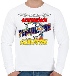 printfashion Februári Szuperhős - Férfi pulóver - Fehér (2142564)